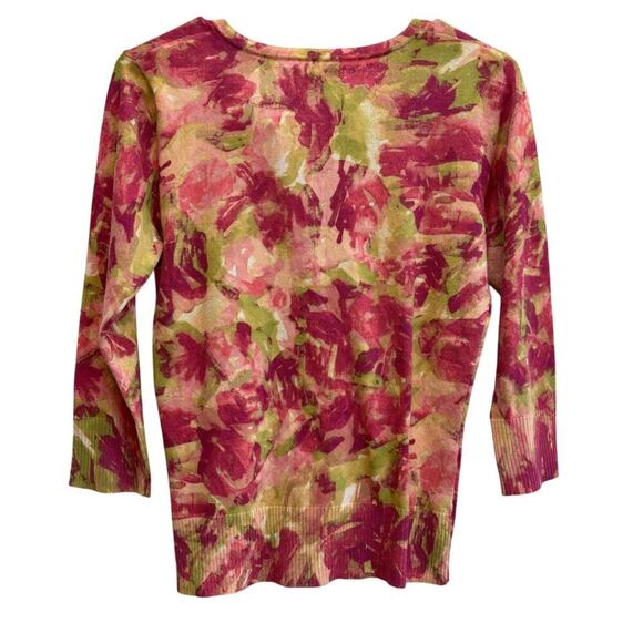 Susan Bristol Women S Spring Pink Yellow Purple Cardigan Bright Summer - Picture 8 of 8